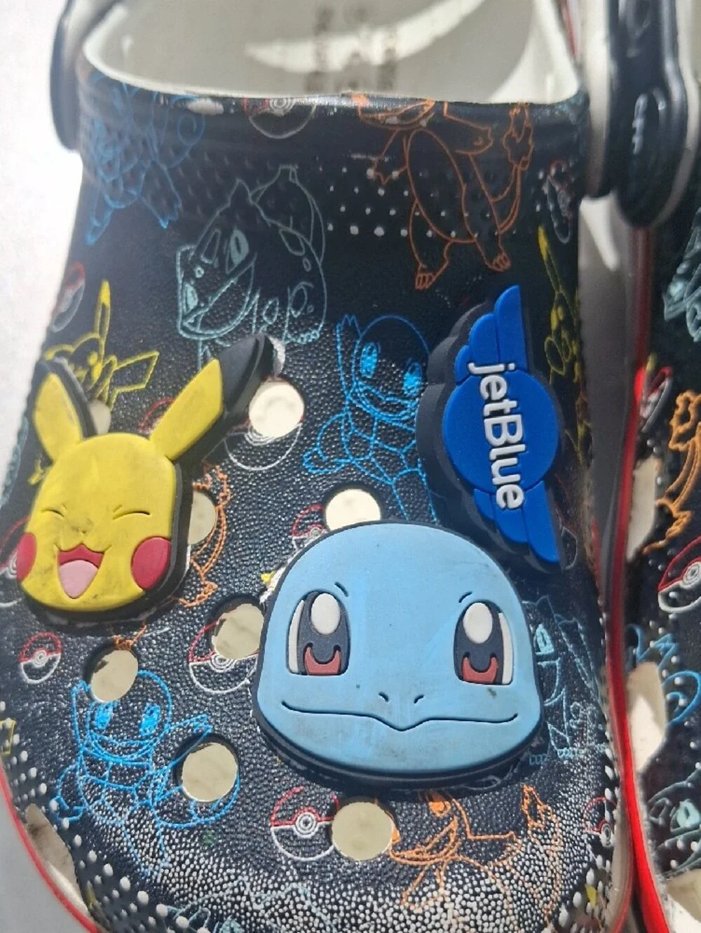 CROCS Kids Pokemon Clog in Black with Multicolor Character Accents